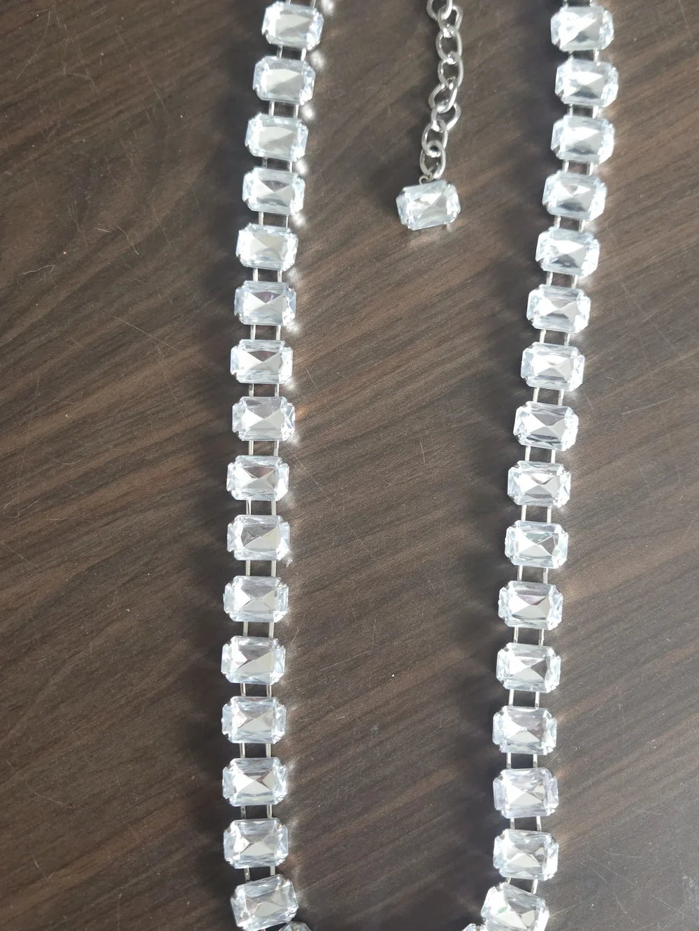 Crystal Chain Belt - Silver Rhinestone Waist Accessory - Picture 3 of 3